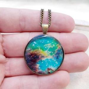 Nebula Necklace Pendant, Colourful,..