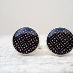 Silver Cuff Links with Classical Pa..
