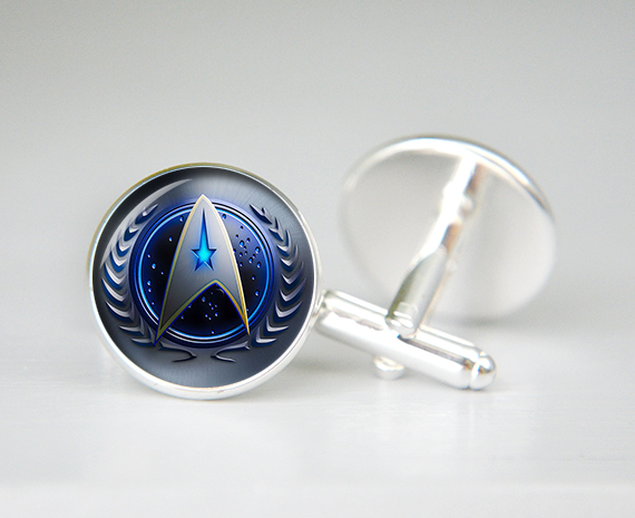 Star Trek Cufflinks Starfleet Star Trek Jewelry Captain Kirk Birthday Gift